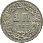 2 Franken 1947 B - fast unzirkuliert